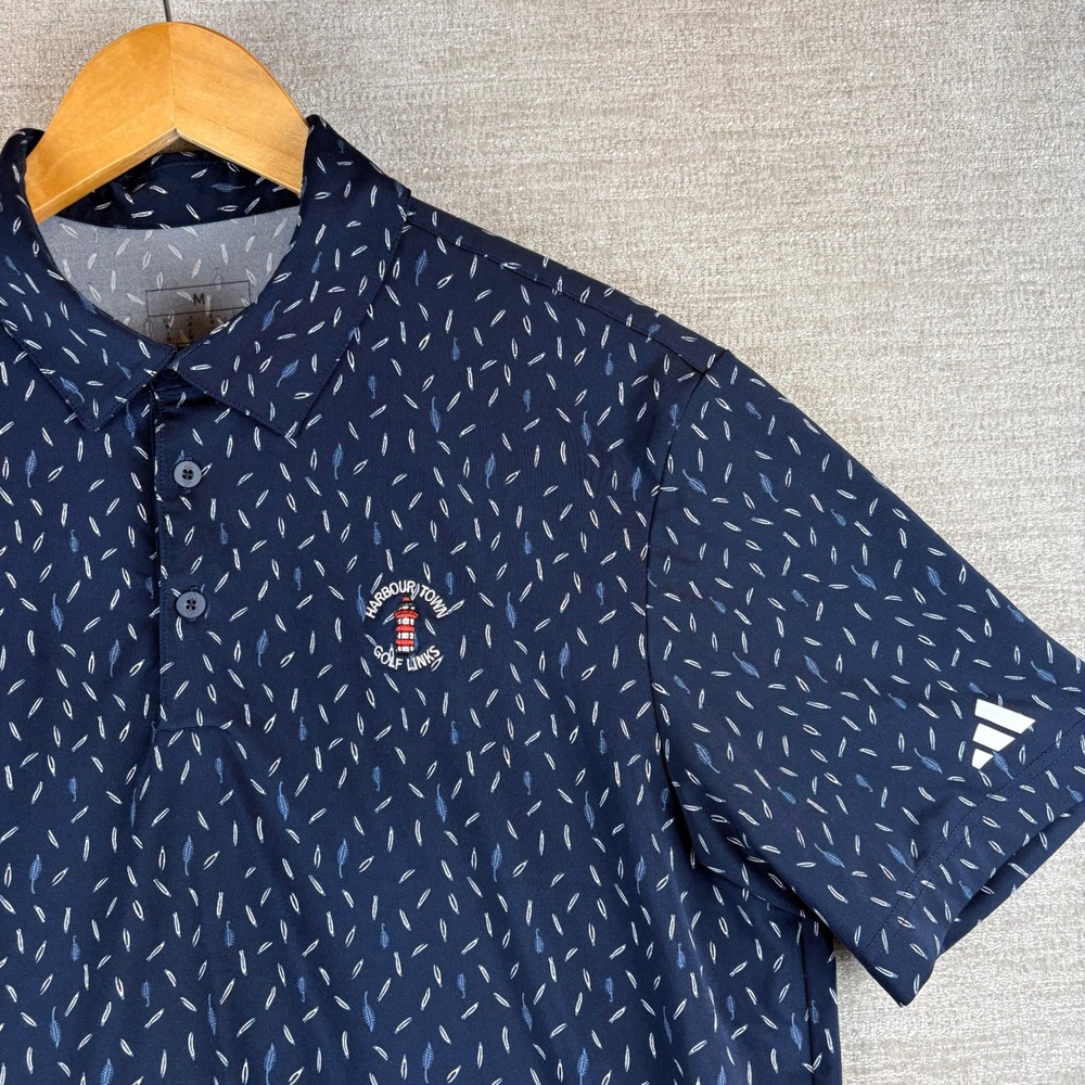 Adidas Mens Ultimate 365 Allover Print Harbour Town Golf Links Polo Shirt M
